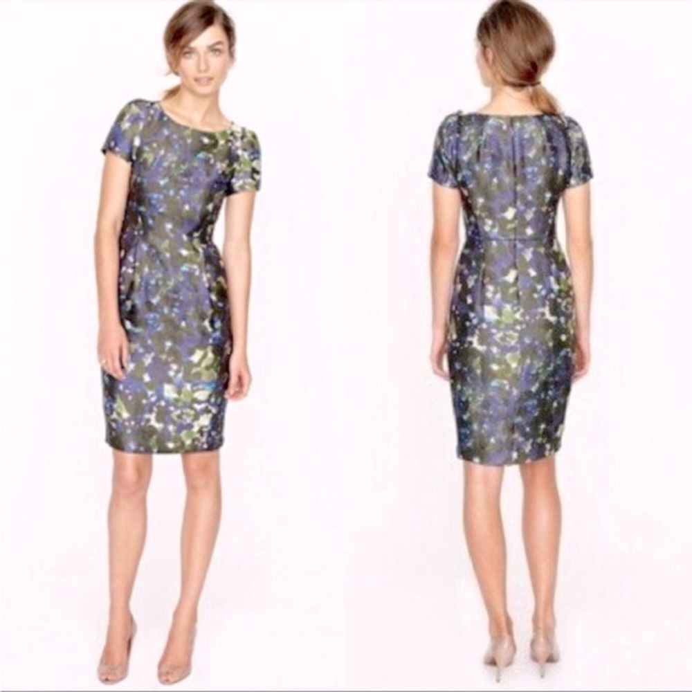 Jcrew Watercolor Floral Sheath Dress